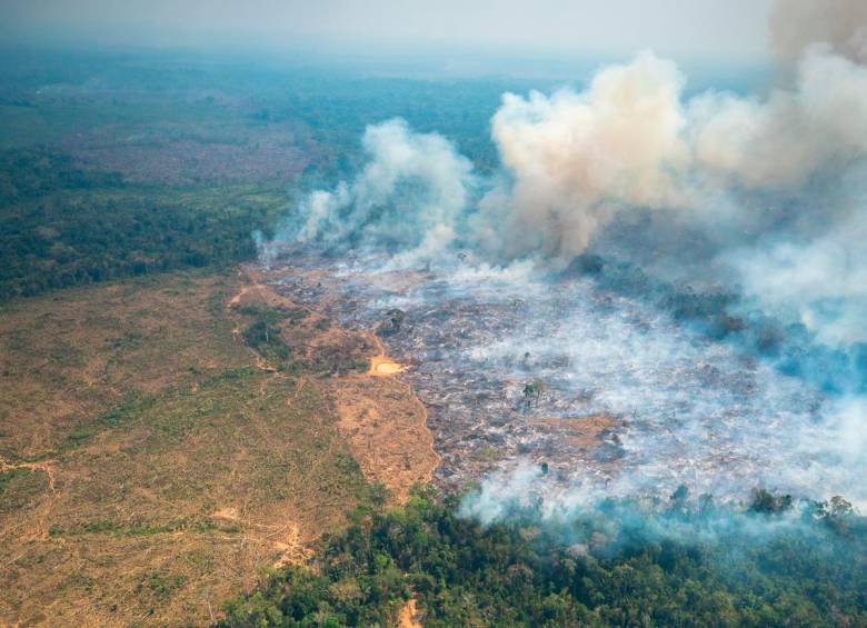 Imágenes aéreas de los incendios de cobertura vegetal en el sur del país. FOTO CORTESÍA MINDEFENSA