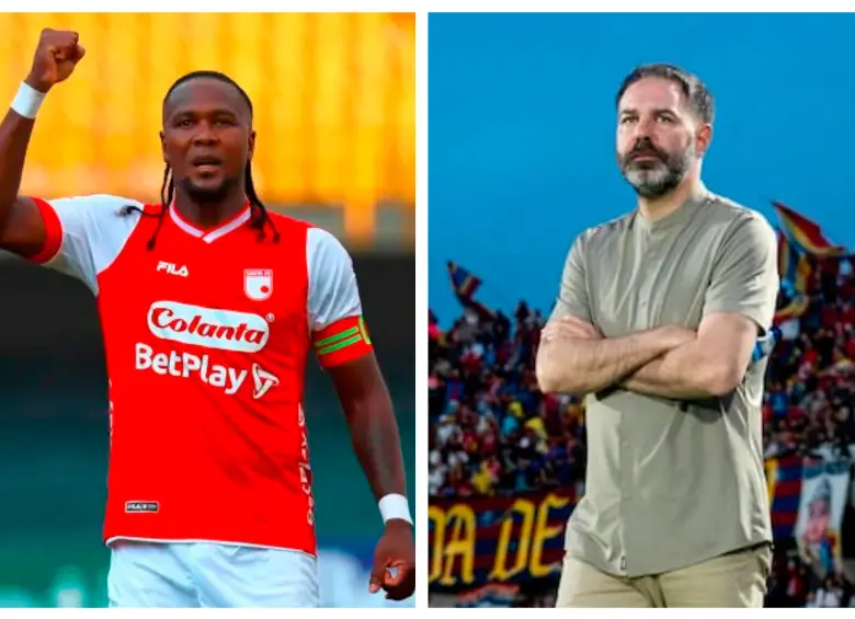 Hugo Rodallega le pidió respeto al técnico Jonathan Risueño, quien respondió restándole importancia a la situación. FOTOS DIMAYOR