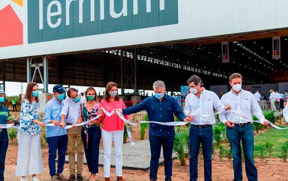 El presidente Iván Duque encabezó la inauguración de la nueva planta de Ternium en Colombia. FOTO cortesía