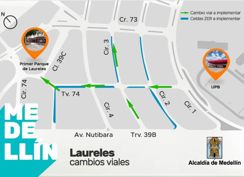 Habrá cambios viales y nuevas zonas de estacionamiento en Laureles