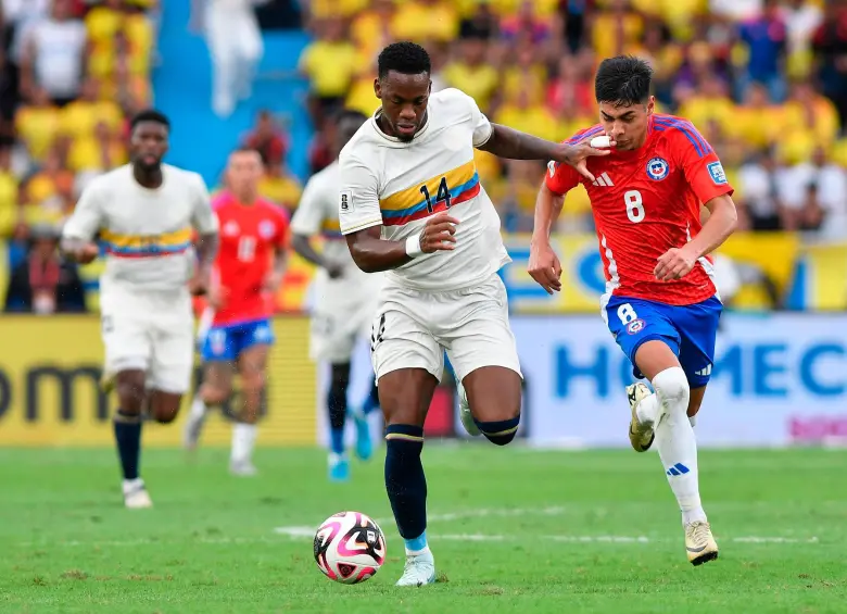 Ante Chile, por la fecha 10, Jhon Jáder Durán convirtió su primer gol con Colombia en las actuales clasificatorias. FOTO: GETTY