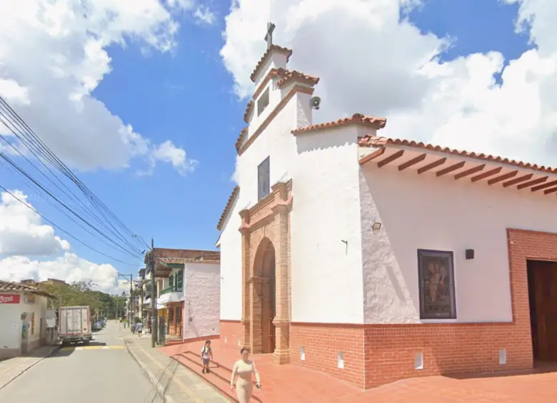 Capilla Santa Ana del municipio de Guarne, Antioquia. Foto: captura de Google Maps.