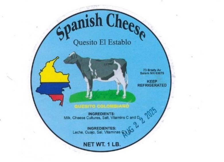 Esta es la etiqueta del producto colombiano retirado en Estados Unidos. Foto: FDA