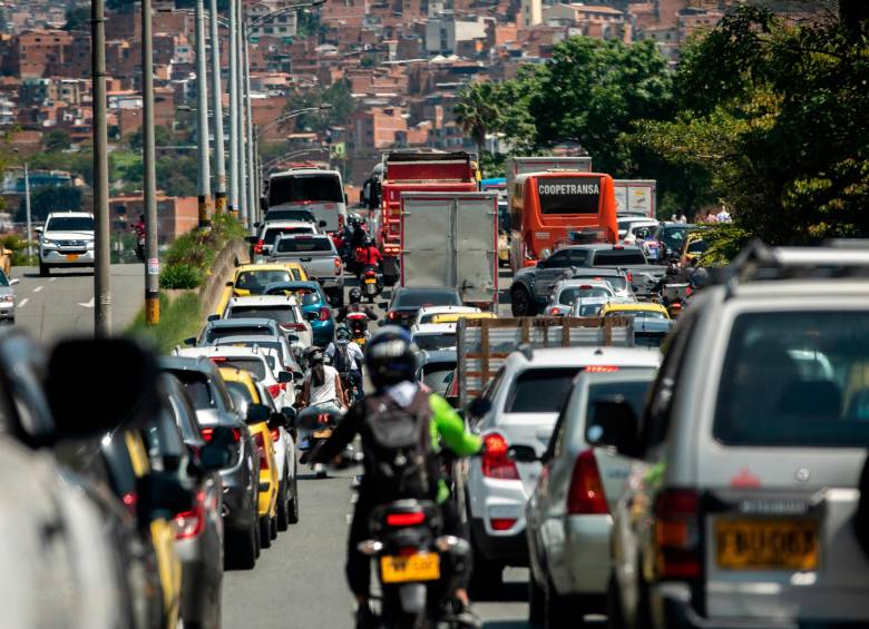 Descripción: Recorrido por las vías de la ciudad de Medellín donde son habituales los trancones. Personajes: . Fecha de evento: 28/01/2023. Foto: Camilo Suárez Echeverry