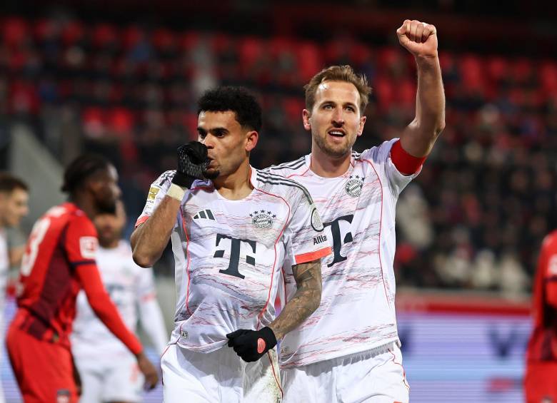 Luis Díaz y Harry Kane son dos jugadores que aparecen en la lista de candidatos al Balón de oro 2026. Foto: Stefan Matzke - Sampics/Getty Images