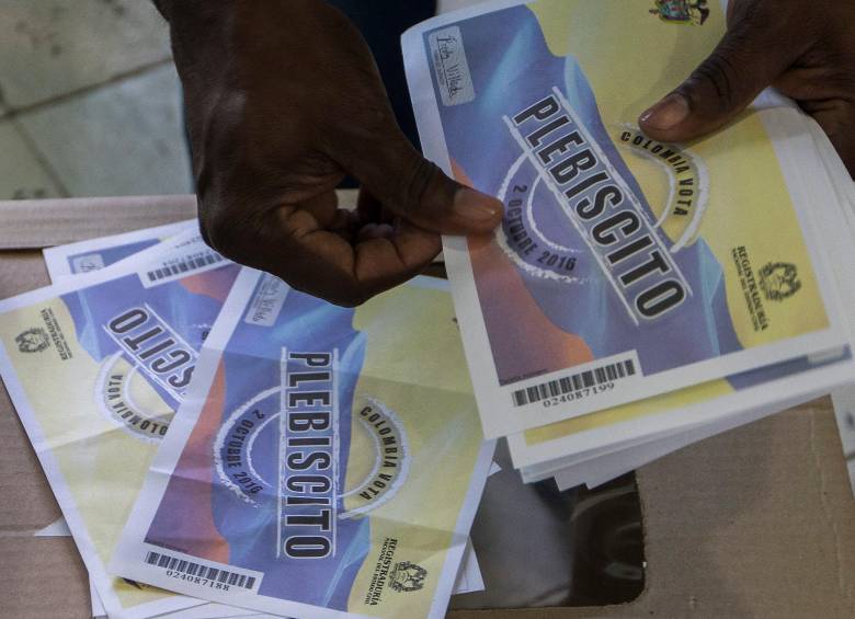 El 50,21% de los votantes le dijo “no” al Acuerdo de Paz, aunque este fue finalmente aprobado. FOTO: ARCHIVO EL COLOMBIANO.