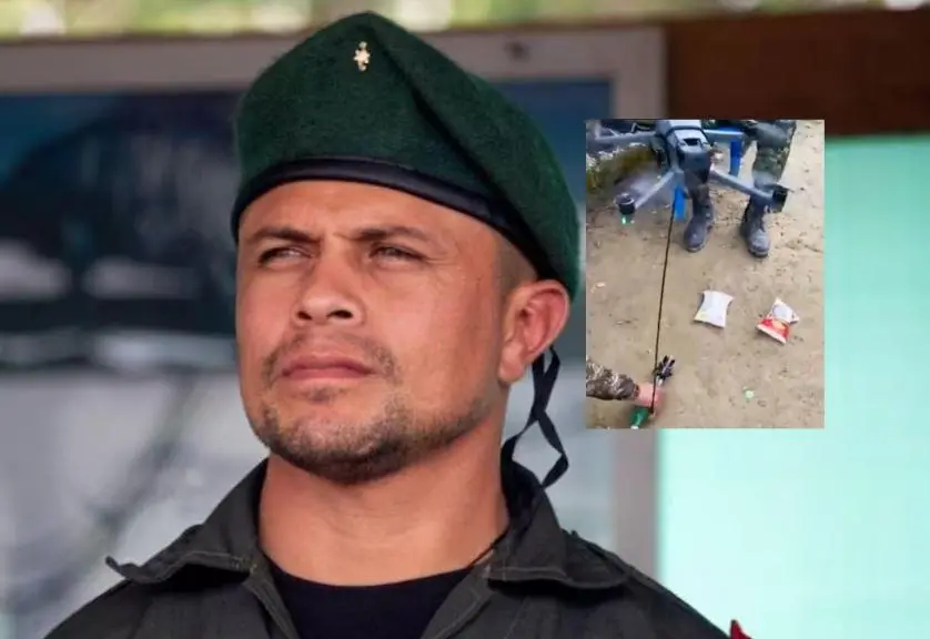 Alias Marlon, ‘cerebro’ de los drones en el Cauca. Fotos: redes
