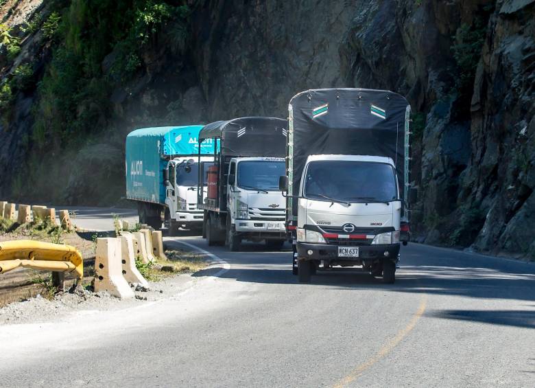 El cierre de comercios en algunos municipios está afectando a los transportadores de carga, por lo que muchos han optado por dejar sus camiones en los parqueaderos. FOTO Juan Antonio Sánchez