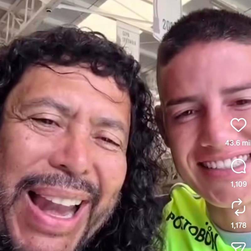 René Higuita junto a James Rodríguez. FOTO PANTALLAZO TOMADO DE LAS REDES SOCIALES DE RENÉ HIGUITA