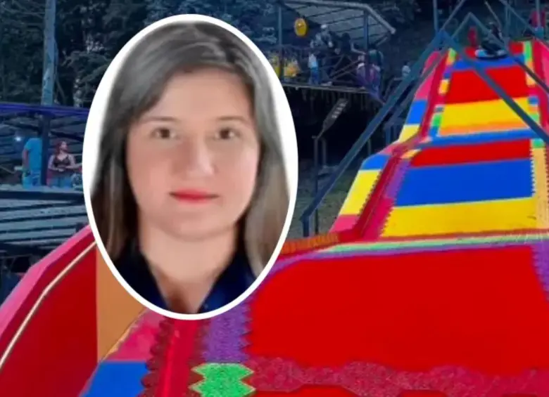 Yuris Cristel Camila García Manrique, falleció luego de salir expulsada de un tobogán de una atracción turística ubicada en Chinácota, Norte de Santander. Fotos: Cortesía y captura video redes sociales @entrefloreschinacota