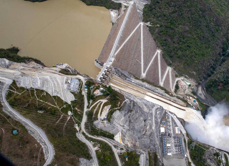 Según XM, la represa de Ituango tiene hoy un 56,84% de volumen útil diario. FOTO Juan Antonio Sánchez