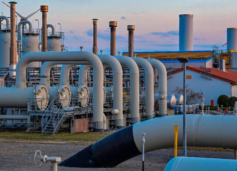 Instalaciones de la estación compresora de gas natural Mallnow, cerca de la frontera germano-polaca, que recibe principalmente gas natural ruso. FOTO: GETTY