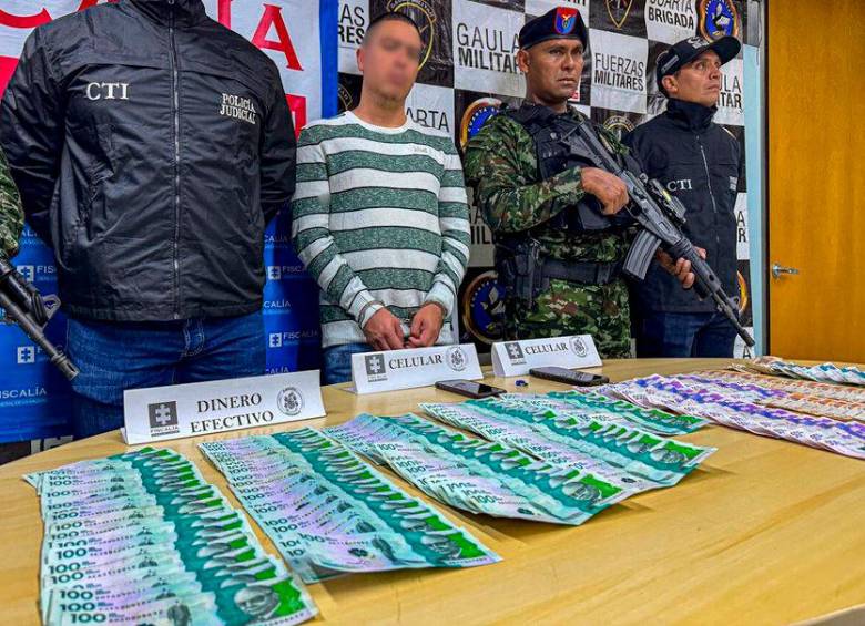 Chorizo tenía $11 millones en su poder al momento de la captura. FOTO: CORTESÍA