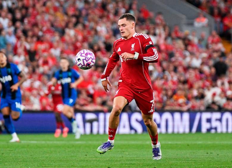 El extremo alemán Florian Wirtz es la nueva “gran” figura del Liverpool de Inglaterra. Su adaptación al fútbol inglés ha sido buena. FOTO: GETTY