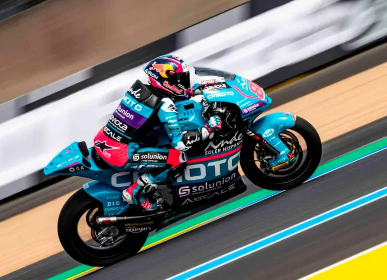 El colombiano David Alonso en acción en el Gran Premio de Francia, durante la clasificación en la grilla de partida. FOTO TOMADA X @AsparTeam