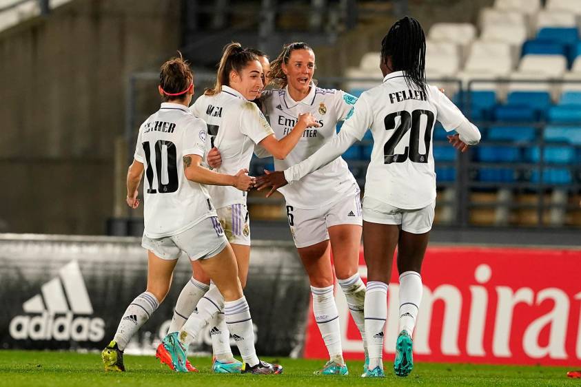 Real Madrid femenino se encuentra en la segunda posición del torneo español con 52 puntos, a cinco del Barcelona que es líder. FOTO Getty