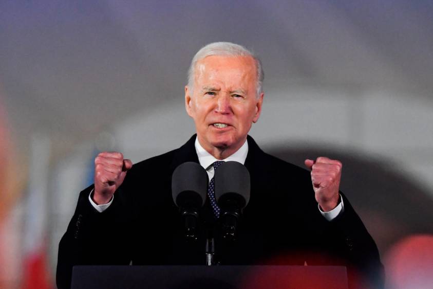 El discurso de Biden ocurrió tres días antes del primer aniversario de la invasión rusa a Ucrania. FOTO EFE