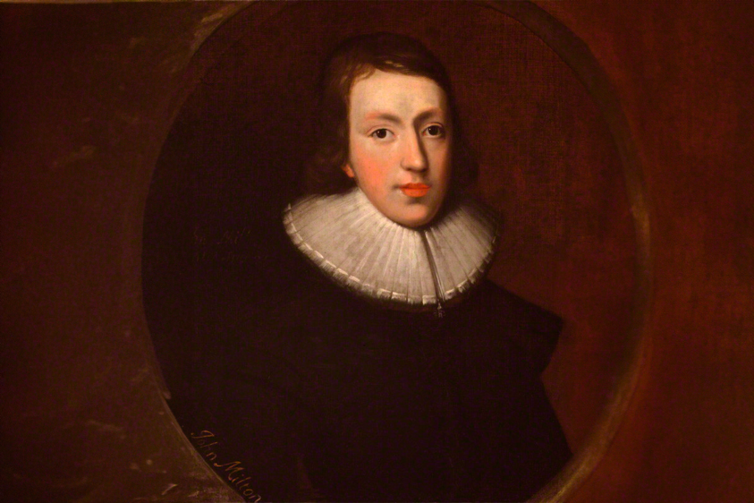 John Milton. Retrato de autor desconocido, hecho n 1629. Pertenece a la National Portrait Gallery, de Londres.