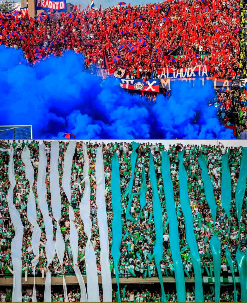 Los hinchas de Nacional y Medellín son los que mejor promedio tienen de asistencia a los duelos de la Liga Betplay. FOTO EC
