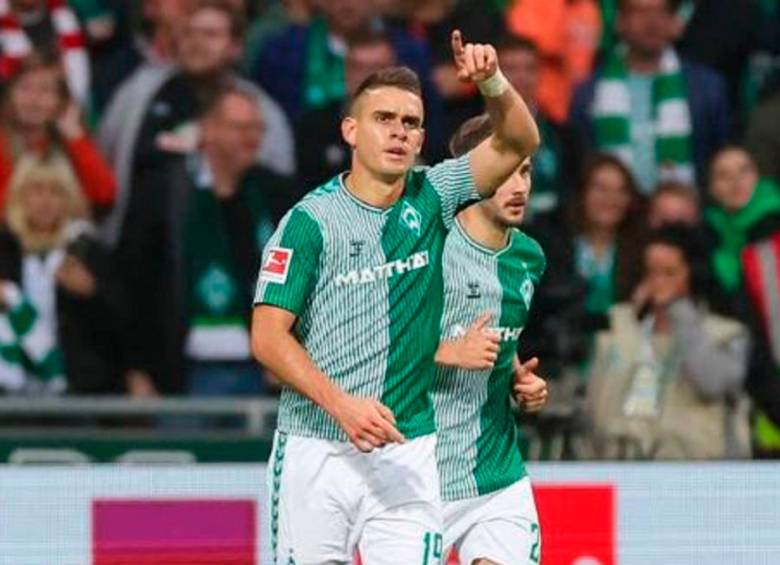 Rafael Santos Borré anotó su primer gol con Werder Bremen. FOTO GETTY