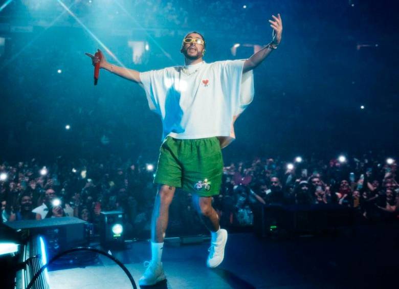 Imagen de Bad Bunny durante el show del pasado miércoles en Quito, Ecuador. FOTO Tomada de Instagram