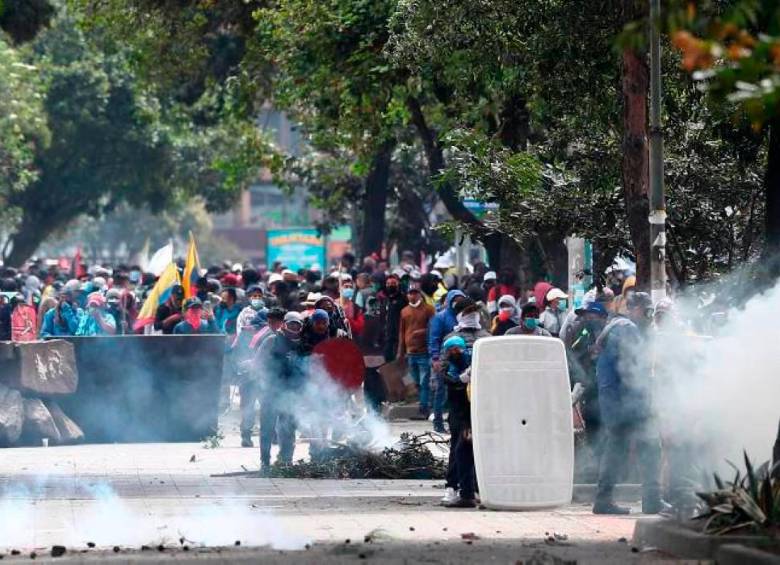 Las protestas en Ecuador completan su noveno día. FOTO EFE