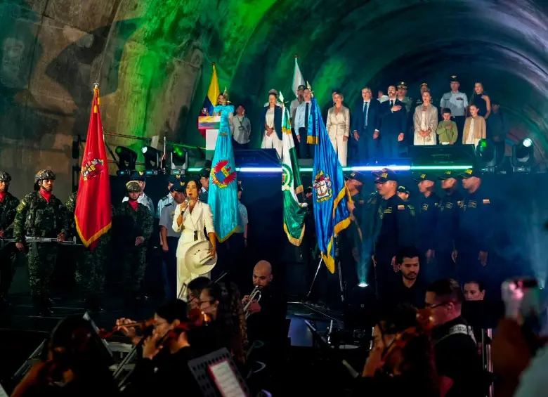 El Túnel del Toyo fue el escenario de la celebración de Independencia en Antioquia. Hubo presentaciones musicales. FOTO MANUEL SALDARRIAGA