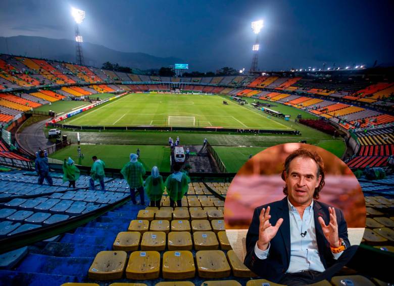 El alcalde de Medellín, Federico Gutiérrez, confirmó que en caso de finales paisas, el Atanasio Girardot estará disponible. Foto: Juan Antonio Sánchez y Manuel Saldarriaga. 