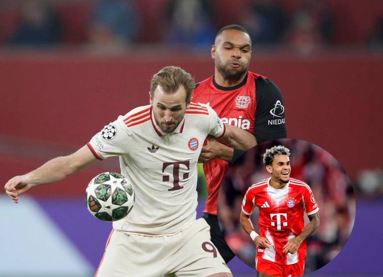 Luis Díaz buscará anotarle al Leverkusen por primera vez con la camiseta del Bayern Múnich. Foto: GETTY. 