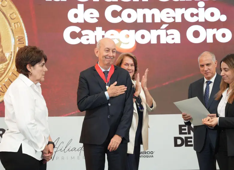 La junta directiva de la Cámara de Comercio de Medellín y Antioquia concedió la Orden Cámara, categoría Oro, a Carlos Ignacio Gallego, expresidente de Nutresa.