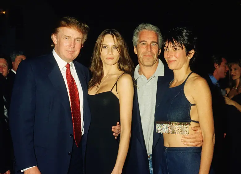 En la foto aparece Donald Trump y su actual esposa, Melania Trump, junto a Jeffrey Epstein y su pareja, Ghislaine Maxwell. Foto: Getty Images