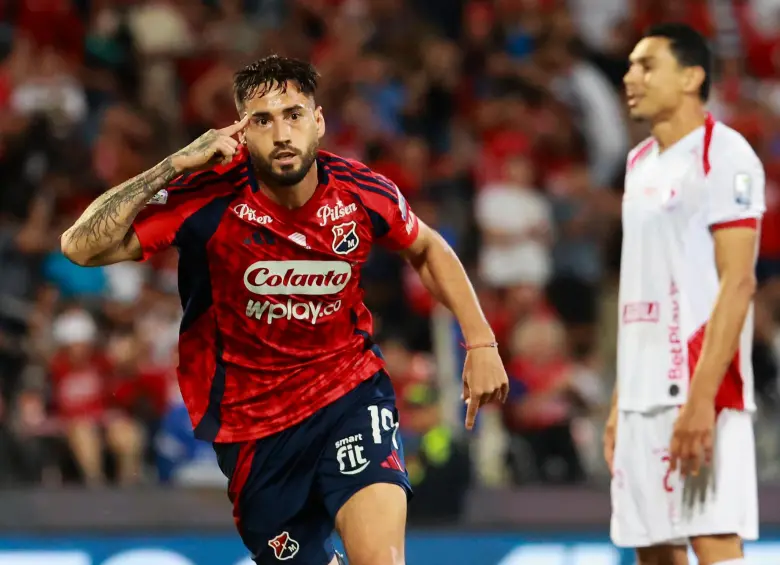 El delantero argentino Francisco Fydriszewski tiene contrato con el DIM hasta el 31 de diciembre del 2026. FOTO: MANUEL SALDARRIAGA