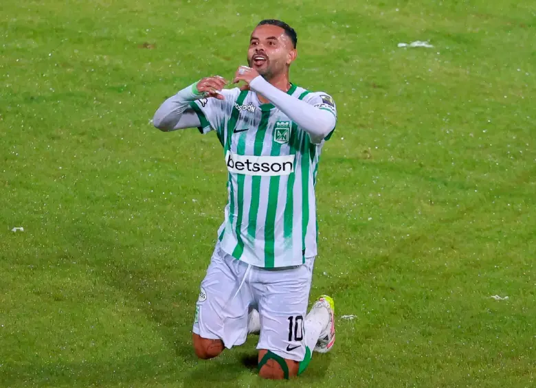 Edwin Cardona es el goleador actual de Nacional en la Liga BetPlay 2025-1 con siete tantos. FOTO: Manuel Saldarriaga