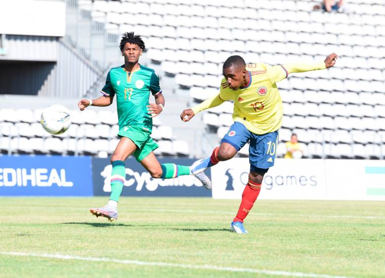 La certera definición de Alexis Manyoma no fue suficiente para que Colombia lograra su primer triunfo en Toulon. FOTO fcf
