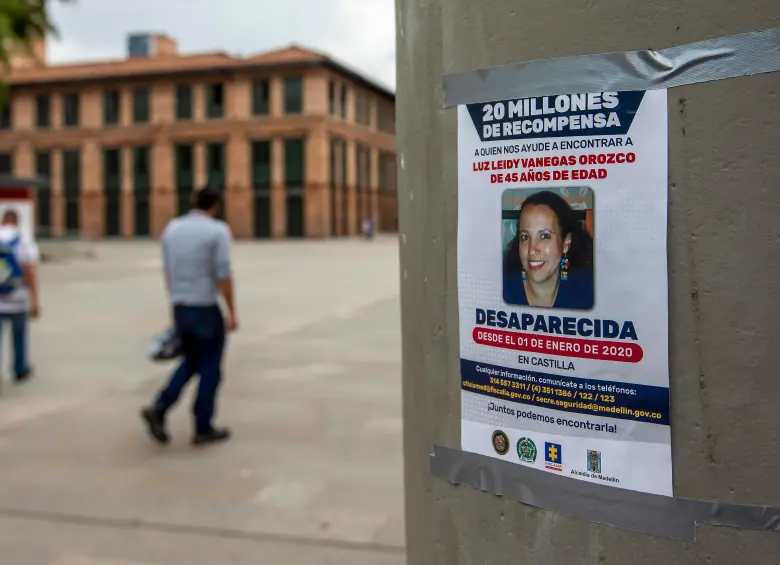 Imagen de referencia de una mujer reportada como desaparecida en Medellín, más específicamente en la Comuna 5 Castilla. FOTO CAMILO SUÁREZ