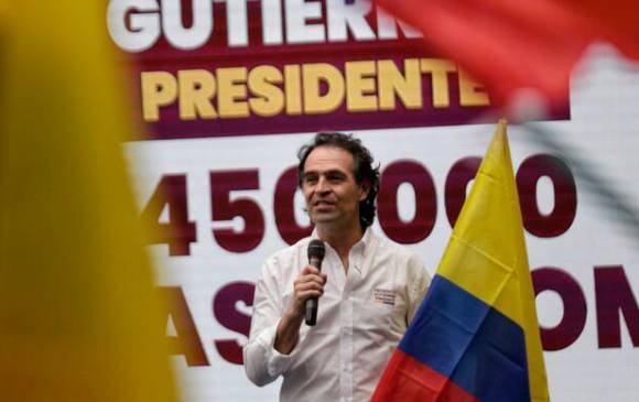 Gutiérrez ganó la consulta de la coalición Equipo por Colombia con 2’160.329 votos. FOTO COLPRENSA