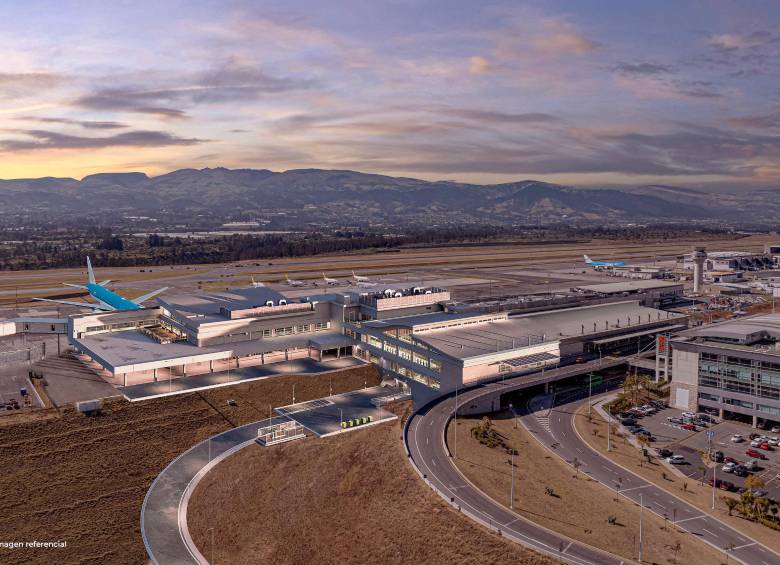 Render de las remodelaciones del Aeropuerto Mariscal Sucre. Foto: cortesía.