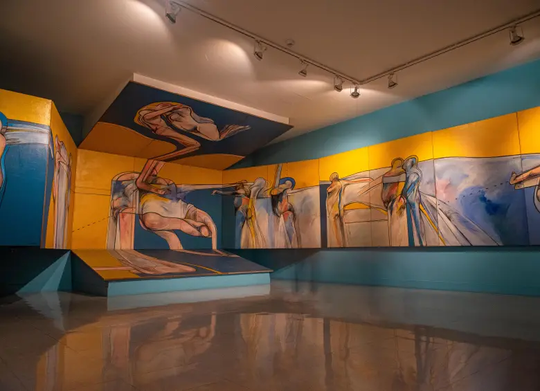 La Cámara del Amor, de Luis Caballero, se encuentra en el Museo de Antioquia y marcó una nueva forma de hacer pintura en Colombia. FOTO Leonardo Bautista Romero