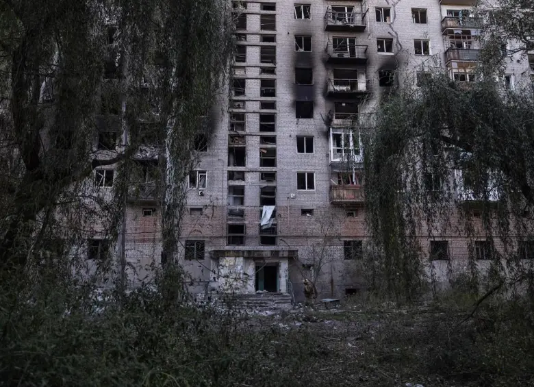 Localidad de Kostyantynivka, en la región de Donetsk, en medio de la invasión rusa. Imagen: AFP.