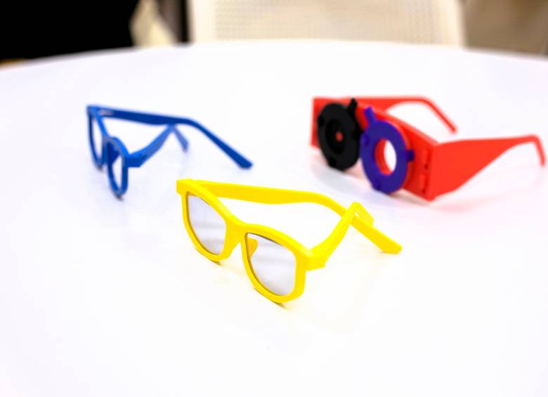 Estas son las gafas que están diseñando en la Universidad CES. FOTO: Cortesía Universidad CES