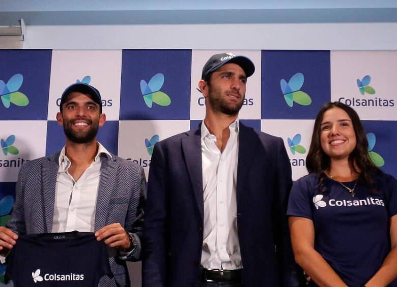 Juan Sebastián Cabal, Robert Farah y Camila Osorio, tenistas colombianos. FOTO COLPRENSA