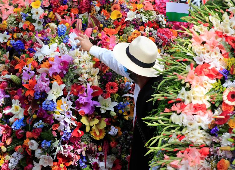 La Feria de las Flores regresó en 2021 de manera presencial con el tradicional Desfile de Silleteros. Foto: Jaime Pérez.