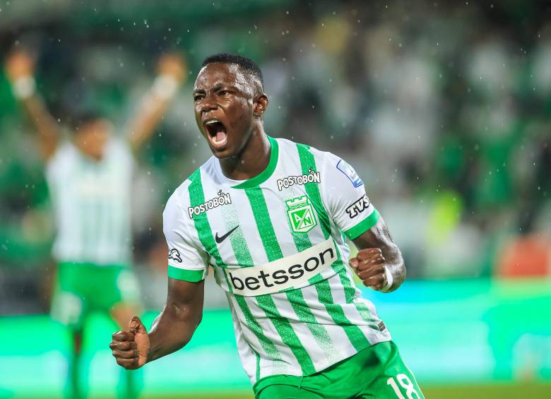 El extremo vallecaucano Marino Hinestroza, de 23 años, es la gran figura de Atlético Nacional en lo que va del 2025. FOTO: CAMILO SUÁREZ