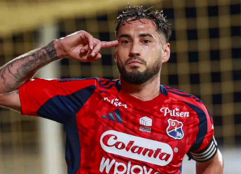 Francisco Fydriszewski, delantero del DIM que ha sido el goleador del equipo y uno de los más destacados en los últimos torneos. FOTO MANUEL SALDARRIAGA 