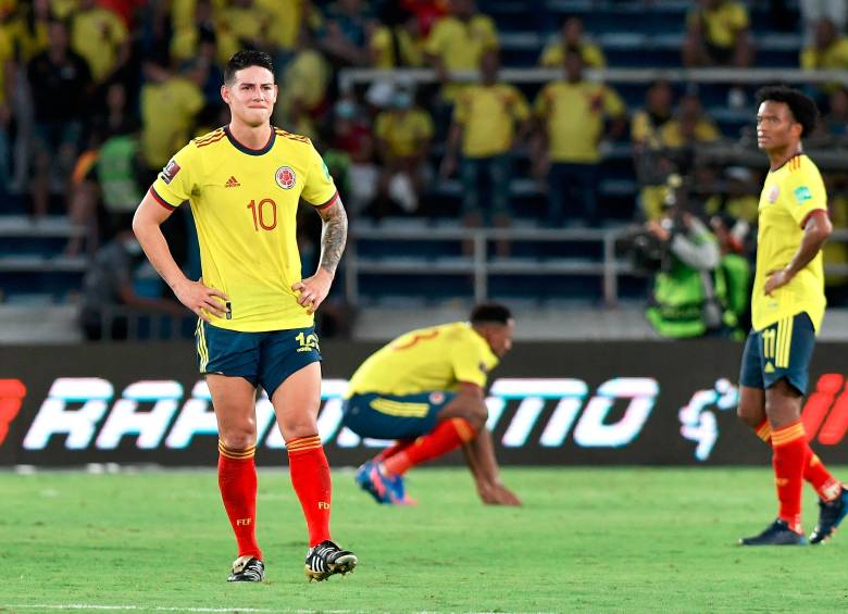 Imágenes de la derrota de Colombia ante Perú en Barranquilla en la Eliminatoria al Mundial de 2022. FOTO GETTY