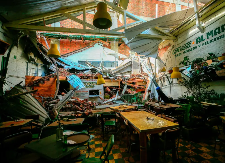 Así quedó el interior del restaurante, que ahora no sabe cuándo podrá volver a operar. FOTOS: CAMILO SUÁREZ