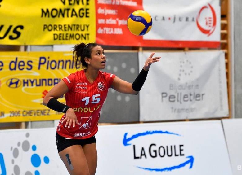 María Alejandra jugó en Zesar Vollleyball Franches Montagnes (Suiza). La siguiente temporada lo hará en Francia. FOTO cortesía 