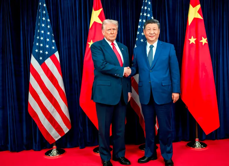 Donald Trump, presidente de Estados Unidos; y Xi Jinping, presidente de China. FOTO TOMADA DEL X de The White House