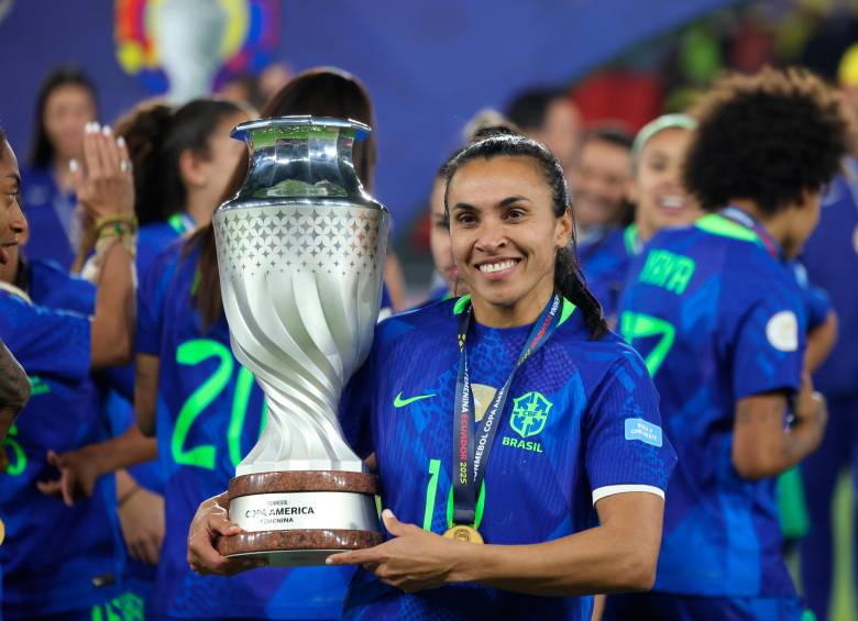 Marta fue la figura de Brasil en la final de la Copa América Femenina. FOTO GETTY