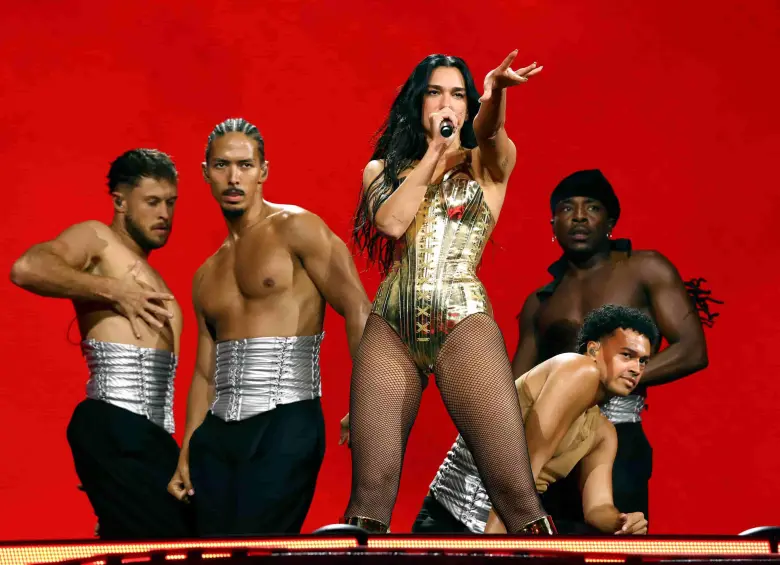 Dua Lipa durante su concierto en Nueva York. FOTO: APF